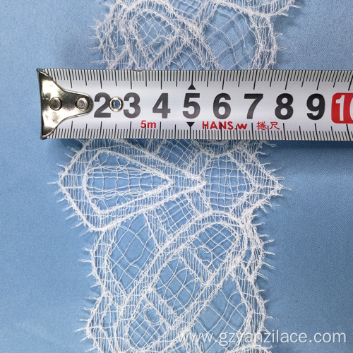 White Saree Thin Lace Trim Ribbon